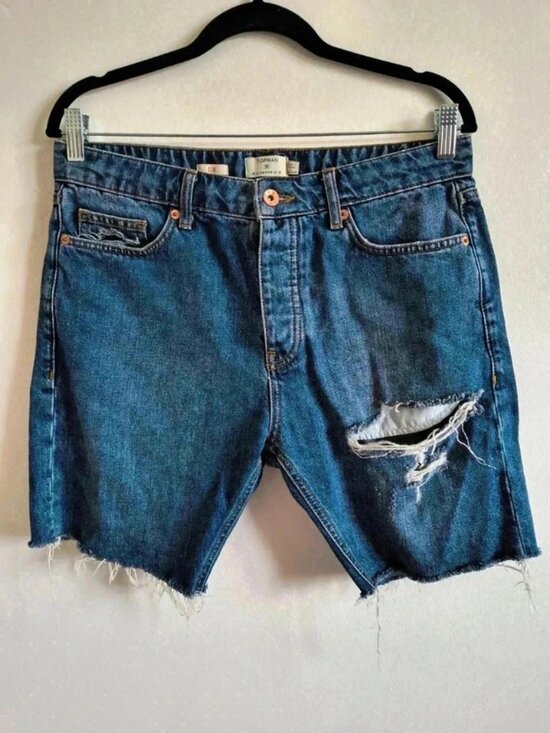 Other - Mens Topman denim shorts w32 distressed style slim fit